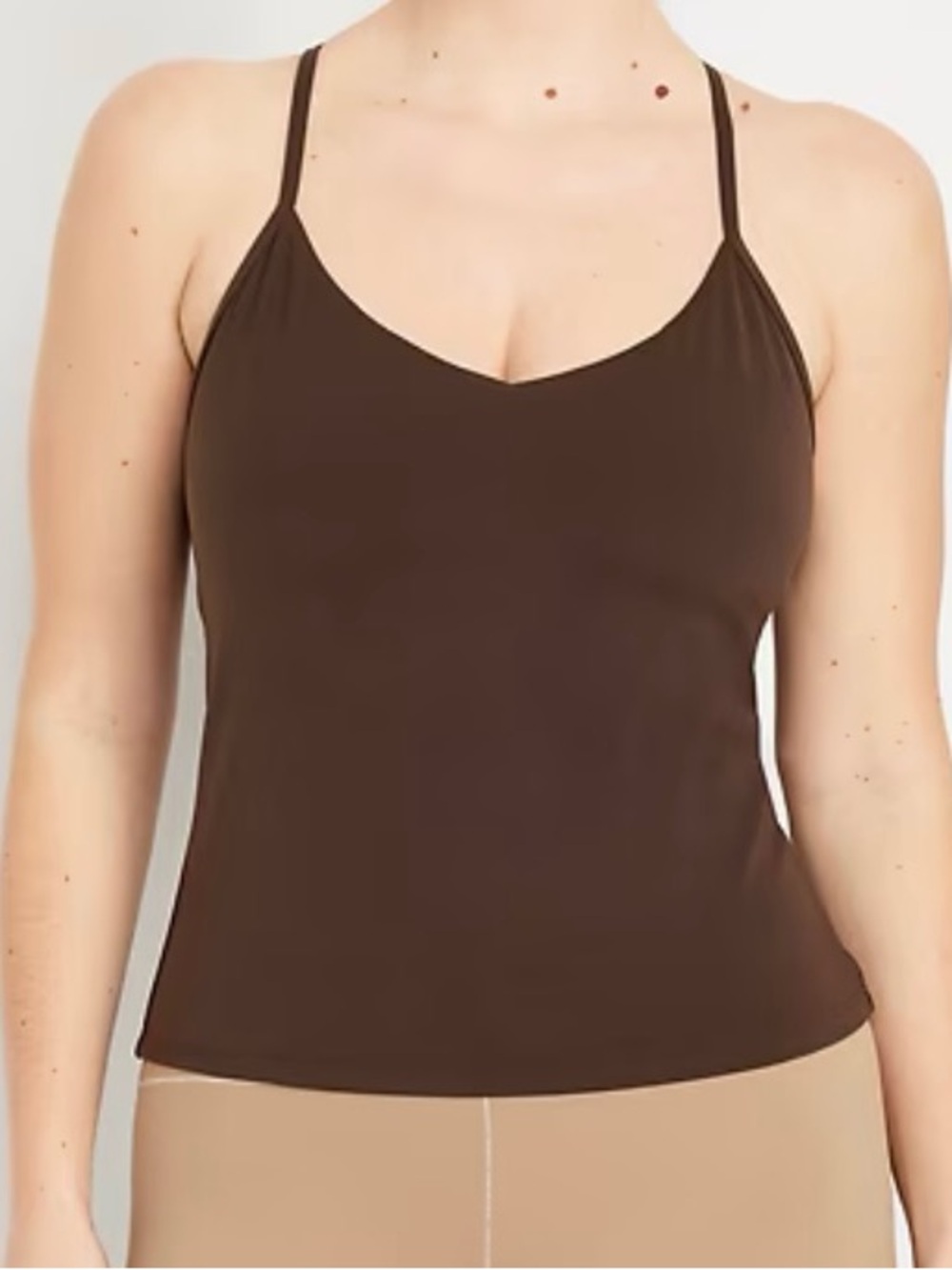 Old Navy Active StudioSmooth Racerback Built-In Bra Tank XL Brown